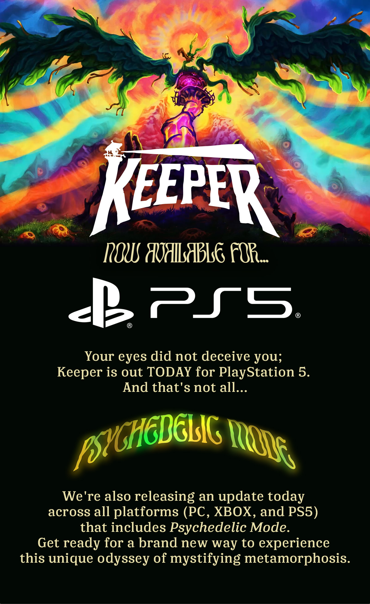Keeper - Now available on PlayStation 5