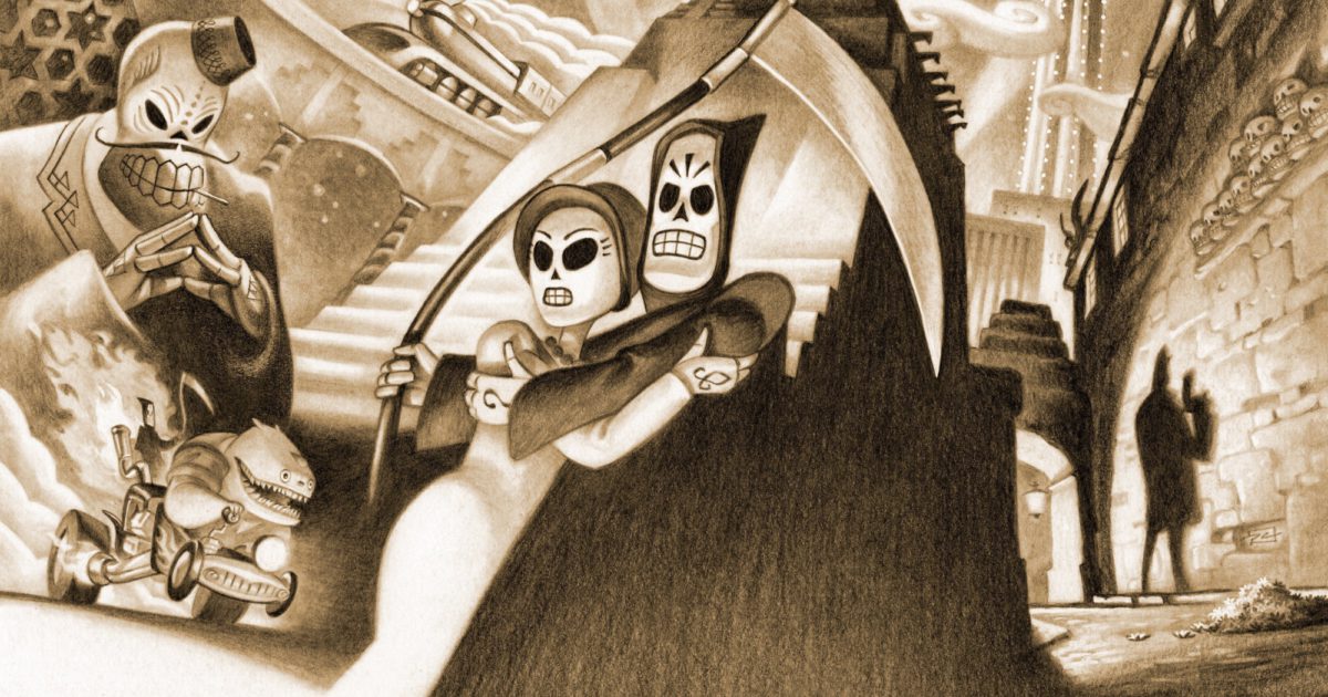 Manny Calavera og Glottis i Grim Fandango